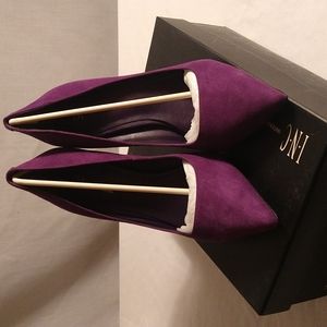 INC INTERNATIONAL CONCEPTS WINTER GRAPE SUEDE STILETTO SHOES